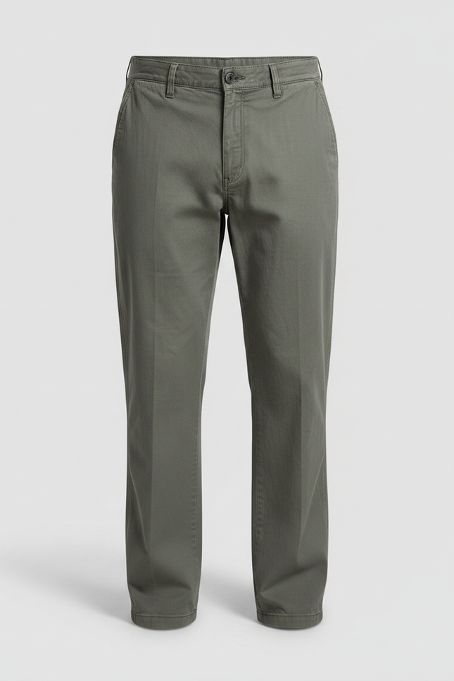 Pantalon Fluide Homme Coton Cargo Ample Décontracté - Kaki - vue 3
