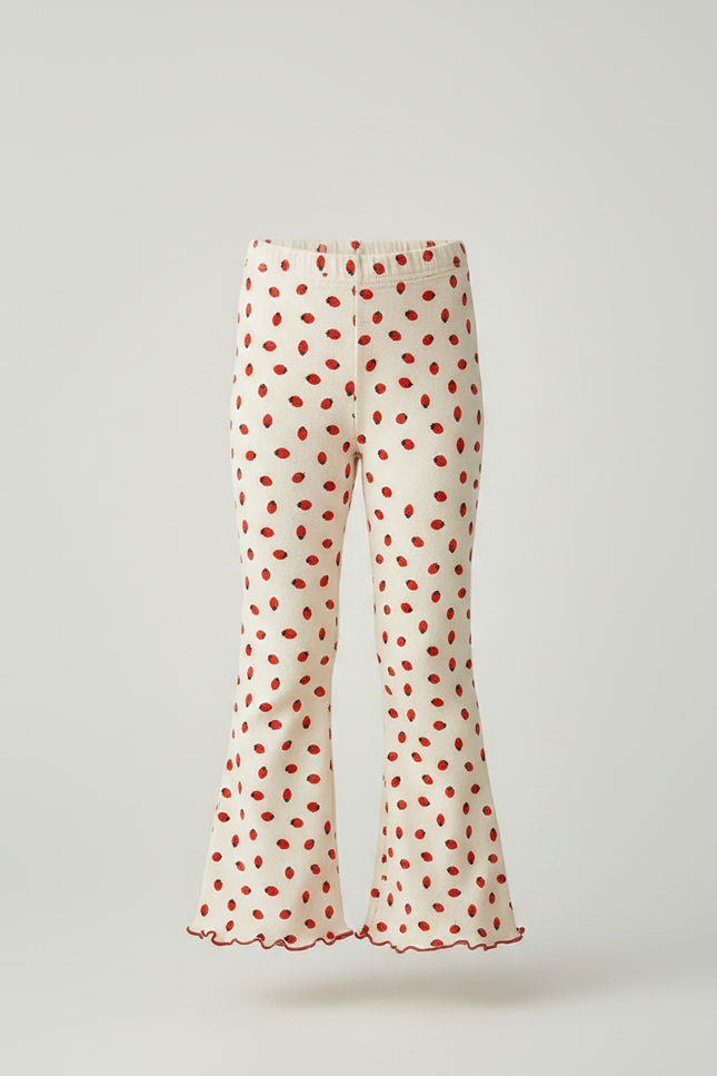 Pantalon Fluide Évasé Imprimé Fraises Enfant - Molleton - vue 3