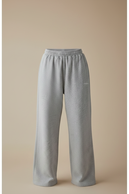Pantalon Fluide Gris Ample Confortable Décontracté Molleton - vue 3