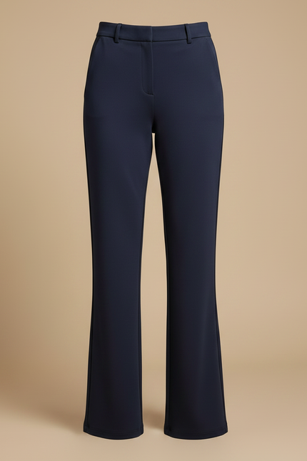 Pantalon Fluide Femme Sans Repassage - Marine Polyester - vue 3
