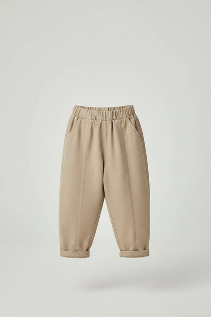 Pantalon Fluide Garçon Beige Coupe Ample - Gabardine - vue 3
