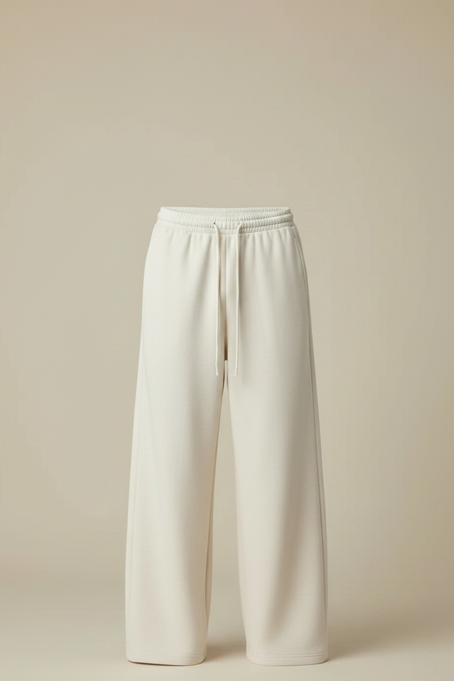 Pantalon Fluide Écru Ample Coton Décontracté Homme - Beige Molleton - vue 3