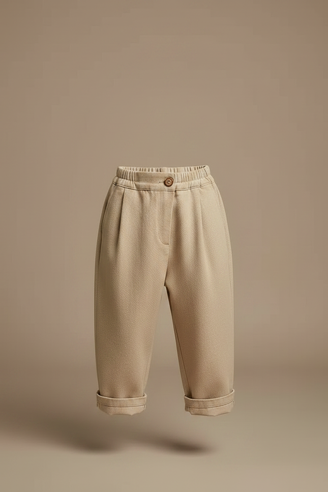 Pantalon Fluide Garcon - Beige Laine - vue 3