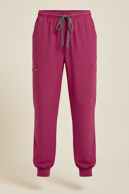 Pantalon Fluide Fuchsia Cargo Confortable Jogger Enfant - Rose Polyester - vue 3