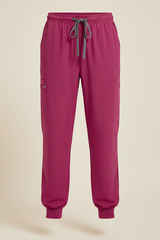 Pantalon Fluide Fuchsia Cargo Confortable Jogger Enfant - Rose Polyester - vue 3