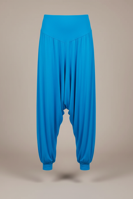 Pantalon Fluide Bleu Ample Harem Confortable Fille - Viscose - vue 3