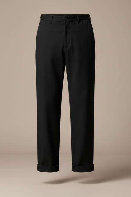 Pantalon Fluide Noir Ample Coton Homme - vue 3