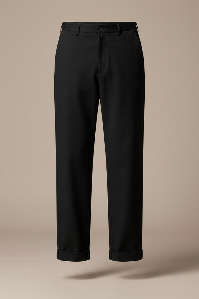 Pantalon Fluide Noir Ample Coton Homme - vue 3