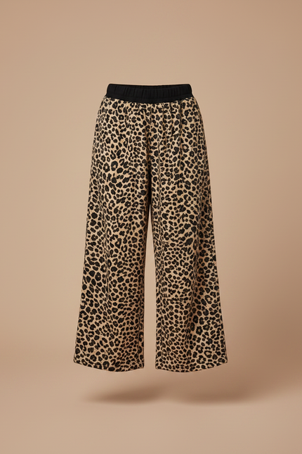 Pantalon Fluide Léopard Ample Coton Enfant Décontracté - Imprimé - vue 3
