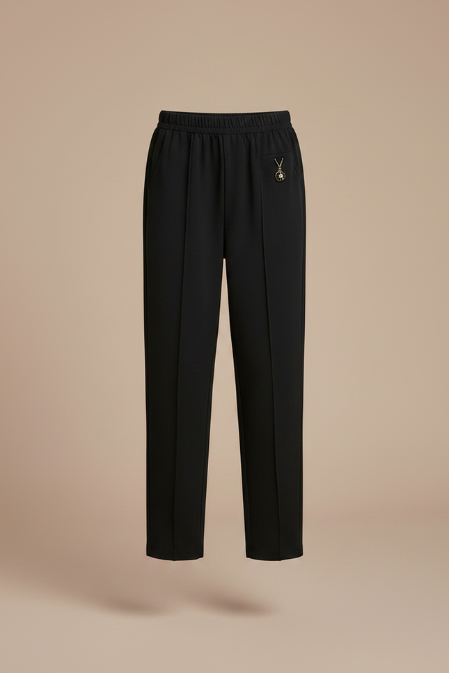 Pantalon Fluide Fille Noir Droit - Polyester - vue 3