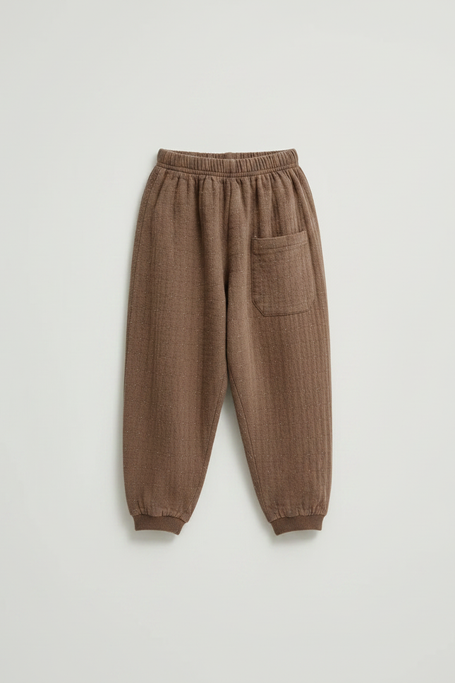 Pantalon Fluide Marron Ample Côtelé Enfant Confortable - Cordé - vue 3