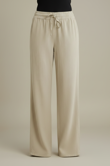 Pantalon Chino Fluide Femme - Kaki Lin - vue 3