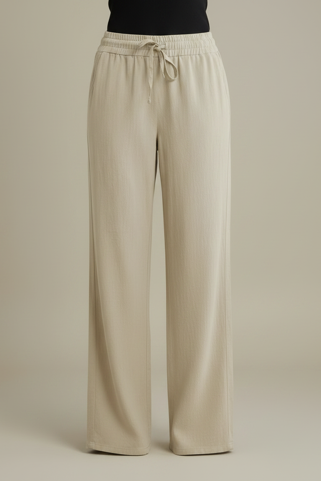 Pantalon Chino Fluide Femme - Kaki Lin - vue 3