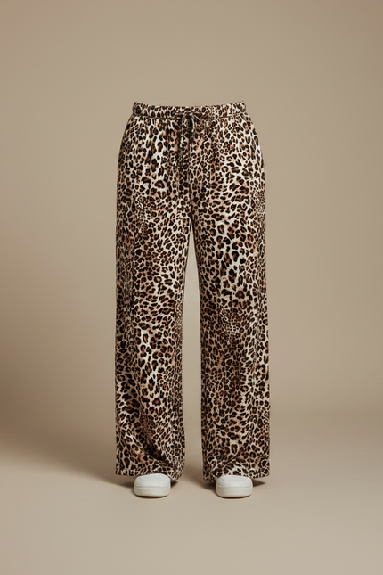 Pantalon Fluide Léopard Imprimé Ample Décontracté Homme - Viscose - vue 3
