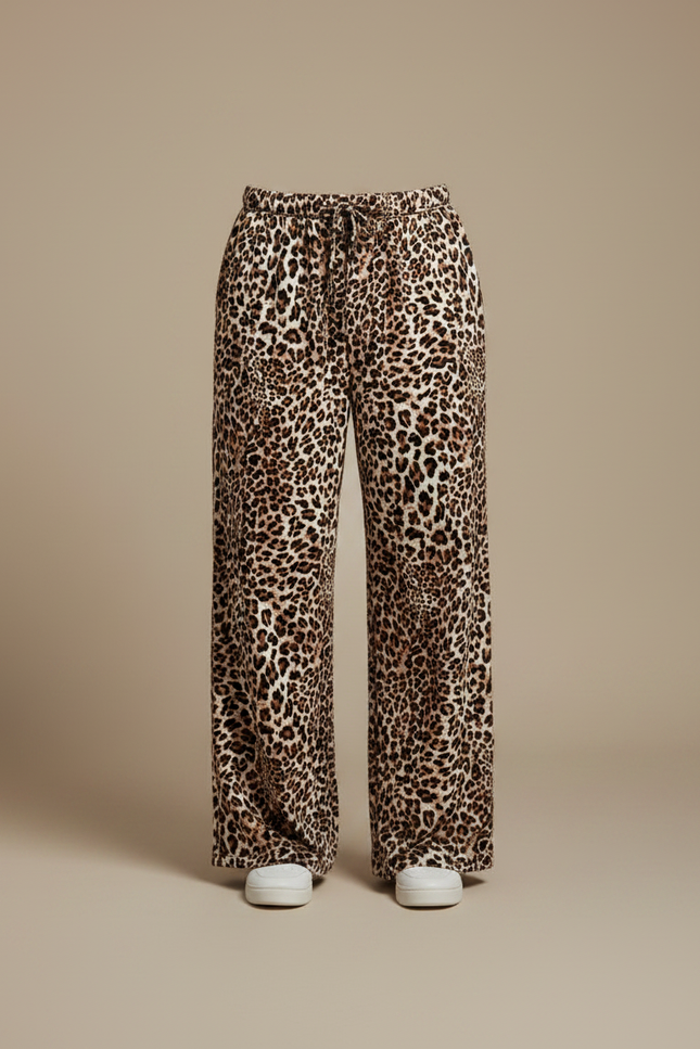 Pantalon Fluide Léopard Imprimé Ample Décontracté Homme - Viscose - vue 3