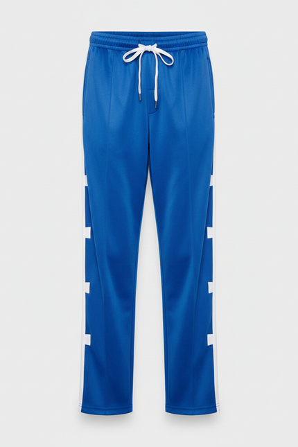 Pantalon Fluide Bleu Royal Croix Blanches Ample Enfant - Polyester - vue 3