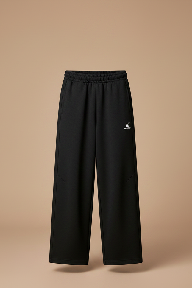 Pantalon Fluide Noir Ample Sport Coton Garçon - Molleton - vue 3