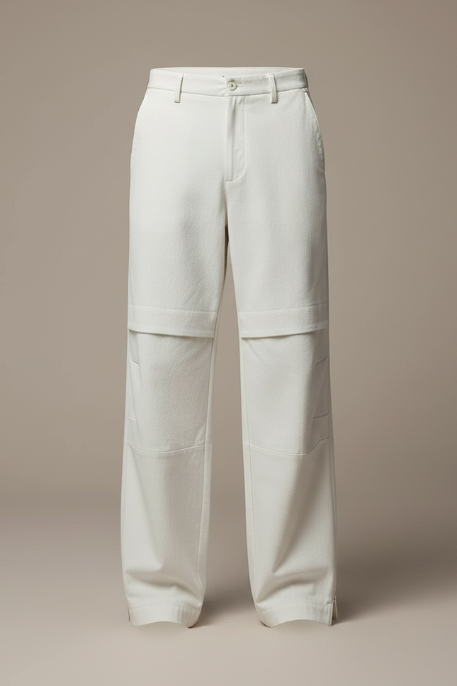 Pantalon Fluide Blanc Cassé Ample Décontracté Homme - Toile - vue 3