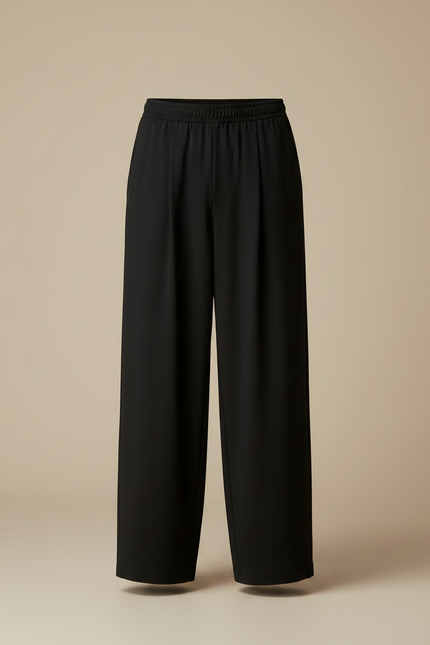 Pantalon Fluide Noir Ample Décontracté Homme Moderne - Viscose - vue 3