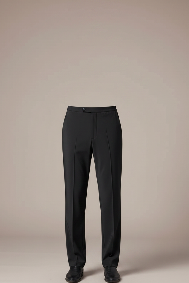 Pantalon Fluide Noir Ample Casual Homme Élégant - Polyester - vue 3