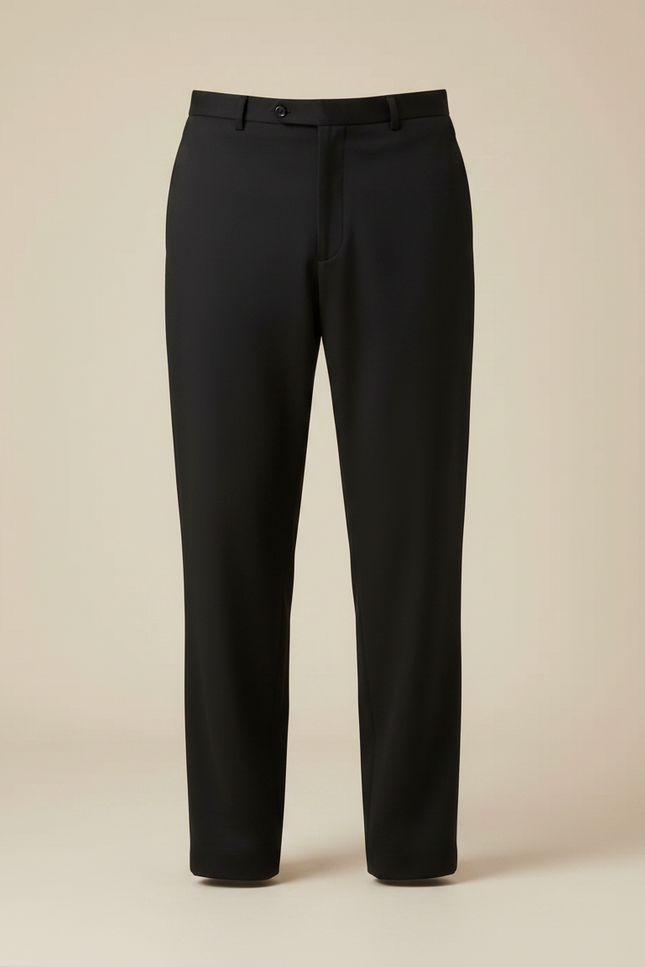 Pantalon Fluide Noir Ample Décontracté Homme Élégant - Polyester - vue 3