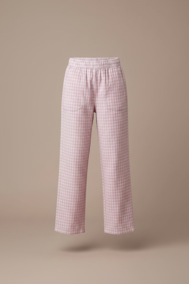 Pantalon Fluide Fille Rose Coupe Ample - Viscose - vue 3