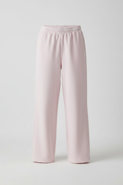 Pantalon Fluide Rose Ample Décontracté Confortable Femme - Molleton - vue 3