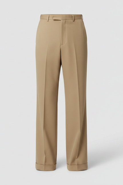 Pantalon Fluide Beige Large Élégant Homme Décontracté - Gabardine - vue 3
