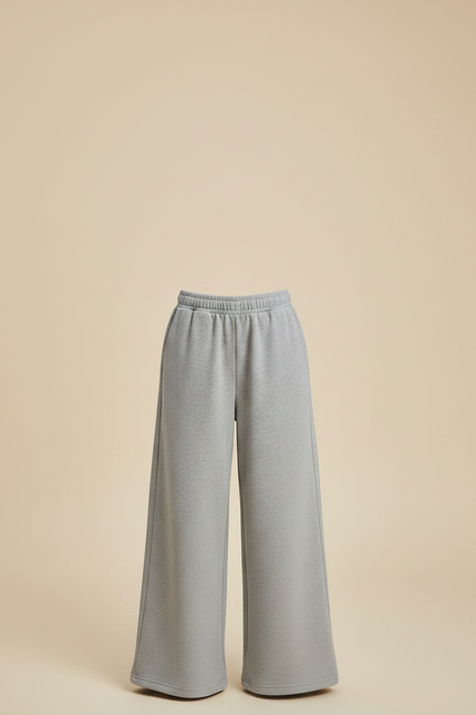 Pantalon Fluide Gris Ample Confortable Enfant - Molleton - vue 3