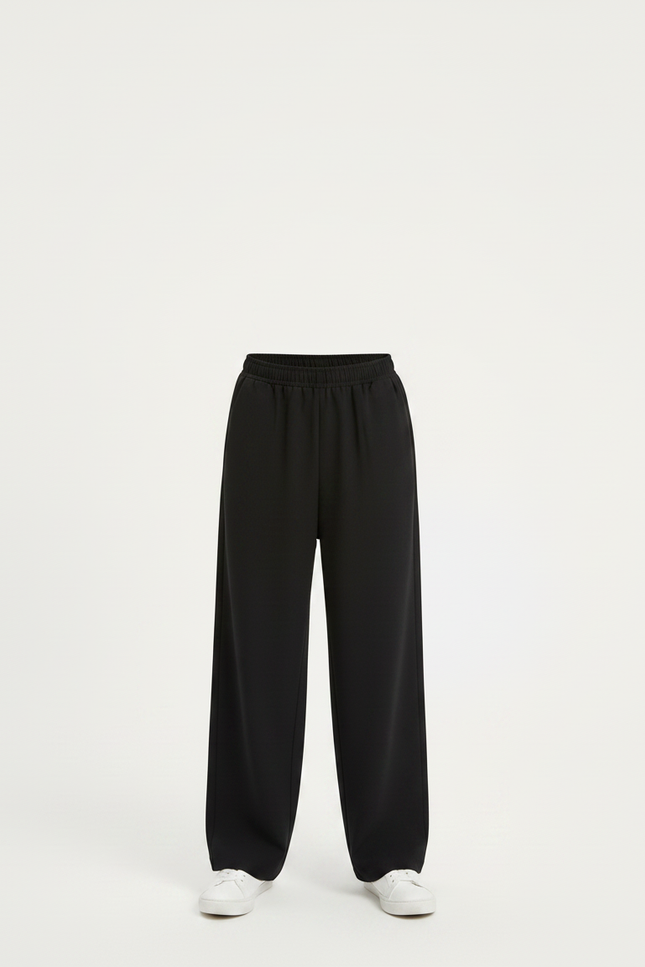 Pantalon Fluide Noir Ample Casual Enfant - Viscose - vue 3