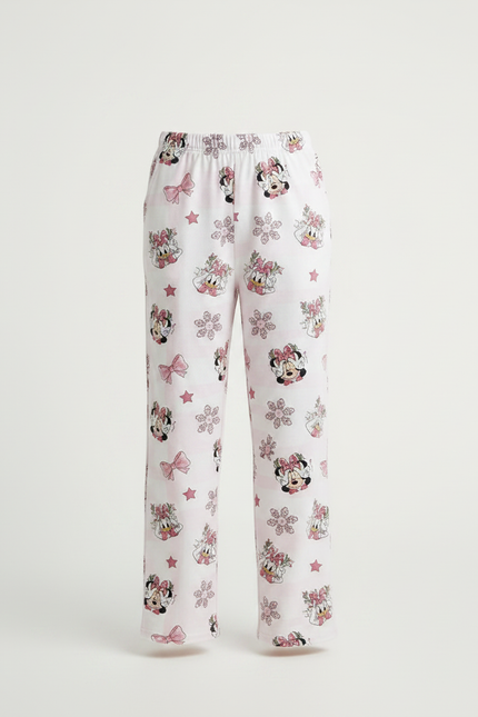 Pantalon Fluide Rose Minnie Daisy Confortable Ample - Molleton - vue 3