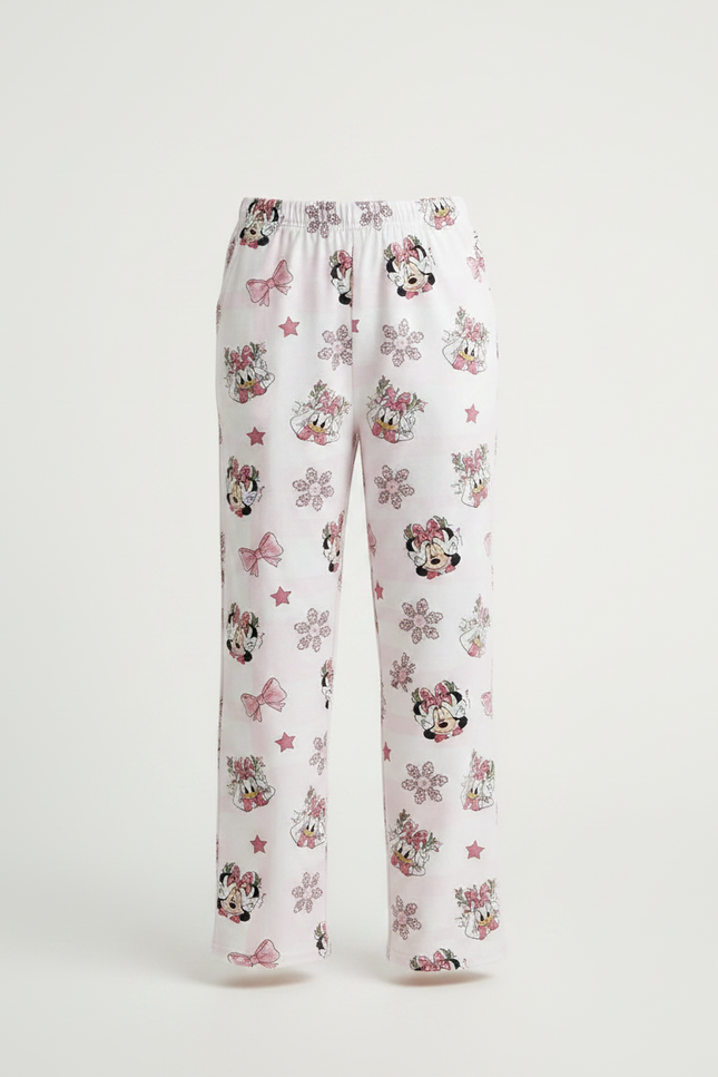 Pantalon Fluide Rose Minnie Daisy Confortable Ample - Molleton - vue 3