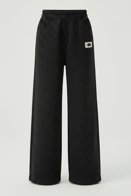 Pantalon Fluide Métallisé - Noir Maille - vue 3