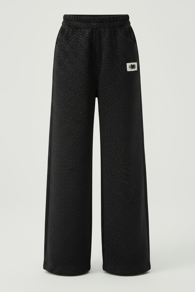 Pantalon Fluide Métallisé - Noir Maille - vue 3
