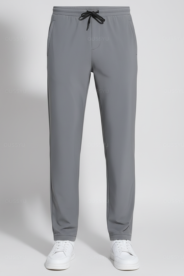 Pantalon Fluide Gris Décontracté Léger Sportif Homme - Polyester - vue 3