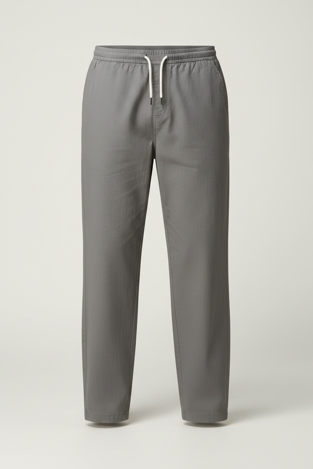 Pantalon Fluide Homme Gris Coupe Ample - Viscose - vue 3