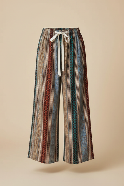 Pantalon Fluide Ethnique Ample Multicolore Enfant - Viscose - vue 3