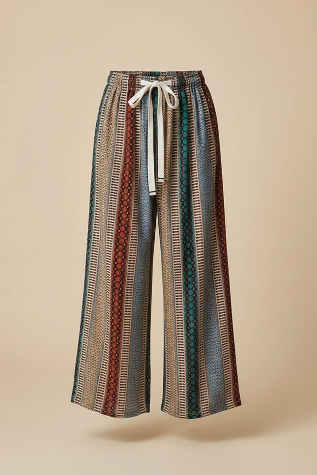 Pantalon Fluide Ethnique Ample Multicolore Enfant - Viscose - vue 3