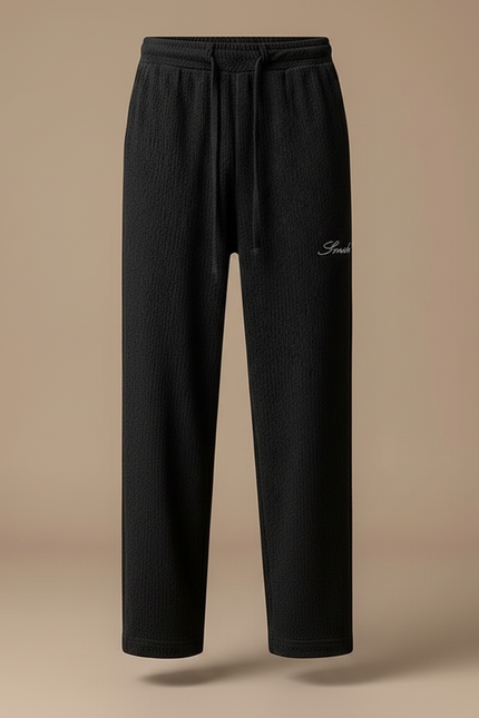 Pantalon Fluide Homme Noir Coupe Ample Crêpe - Maille - vue 3