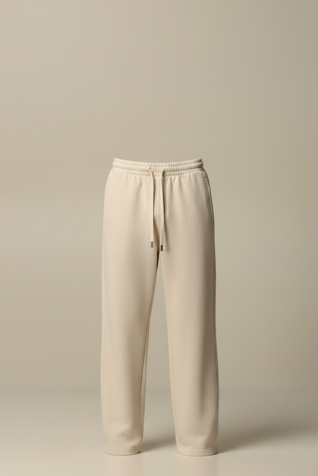 Pantalon Baggy Fluide - Beige Molleton - vue 3