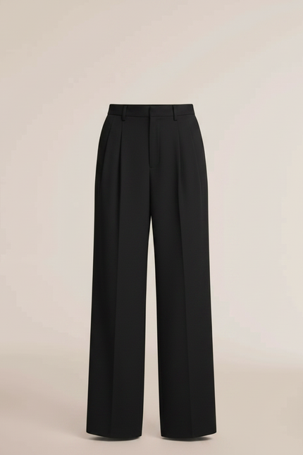 Pantalon Fluide Femme Noir Palazzo Polyester Chic Mi-saison - vue 3