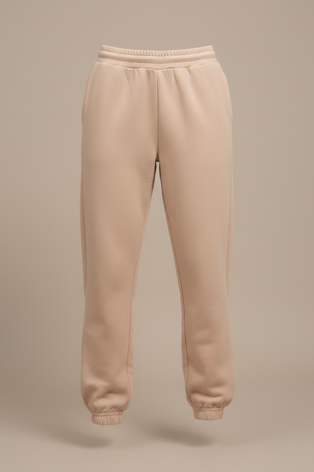 Pantalon Fluide Beige Cordon Ample Décontracté Sport - Molleton - vue 3