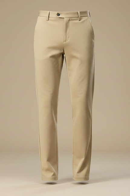 Pantalon Fluide Beige Homme Droit Élégant Extensible - Gabardine - vue 3