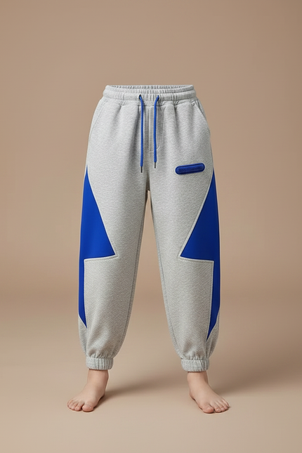 Pantalon Fluide Gris Bleu Ample Sport Enfant - Molleton - vue 3