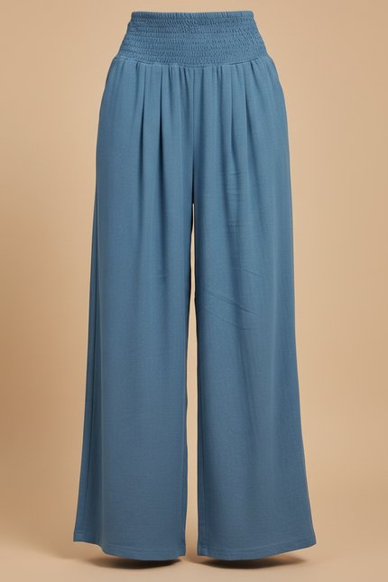 Pantalon Fluide Femme Bleu - Viscose - vue 3