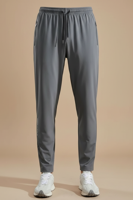 Pantalon Fluide Gris Sport Décontracté Homme Cordon - Polyester - vue 3