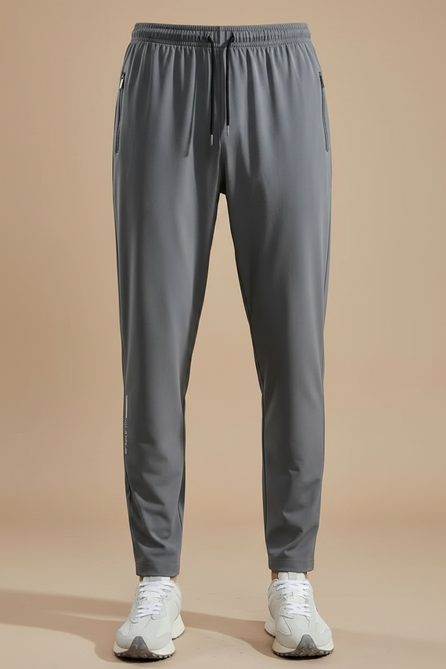 Pantalon Fluide Gris Sport Décontracté Homme Cordon - Polyester - vue 3