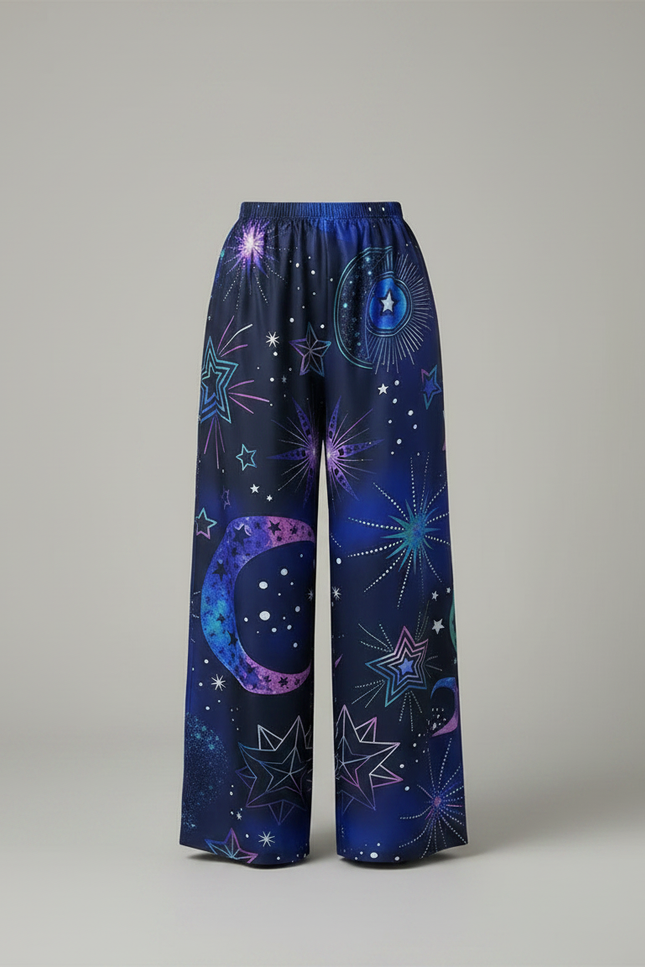 Pantalon Fluide Imprimé Grande Taille - Satin - vue 3