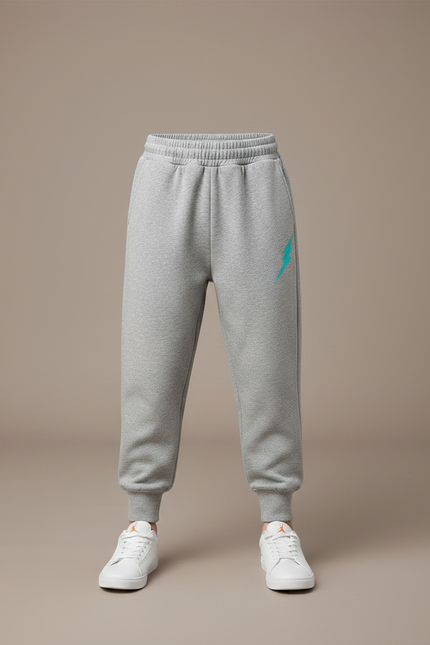 Pantalon Fluide Gris Coton Ample Décontracté Garçon Éclair - Molleton - vue 3