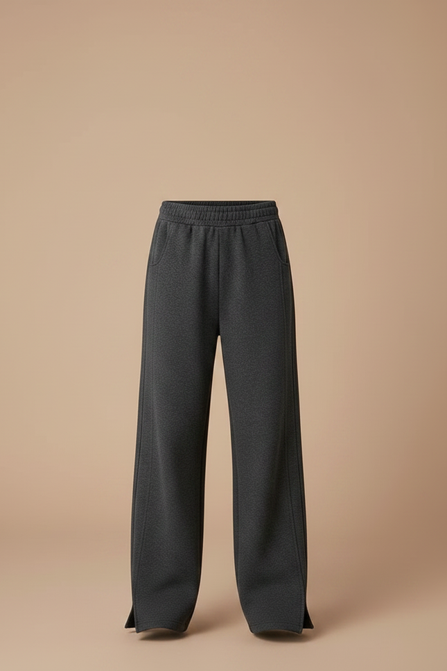 Pantalon Fluide Gris Foncé Ample Décontracté Enfant - Molleton - vue 3